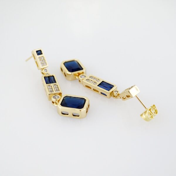Arete de Acero Bañado en Oro 14k - EA401 - Imagen 2