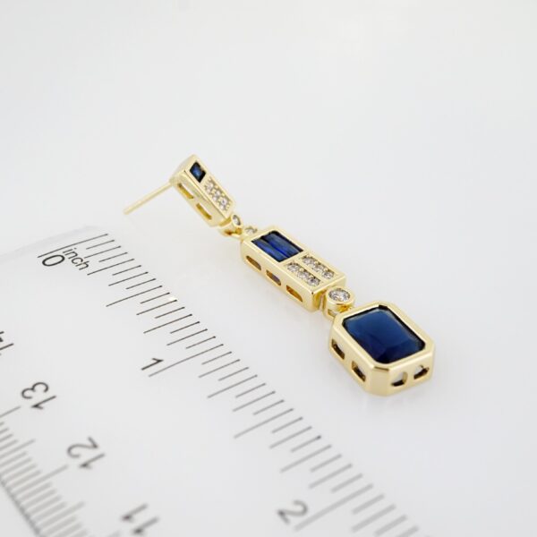 Arete de Acero Bañado en Oro 14k - EA401 - Imagen 3