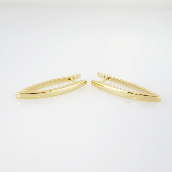 Arete de Acero Bañado en Oro 14k - EA066