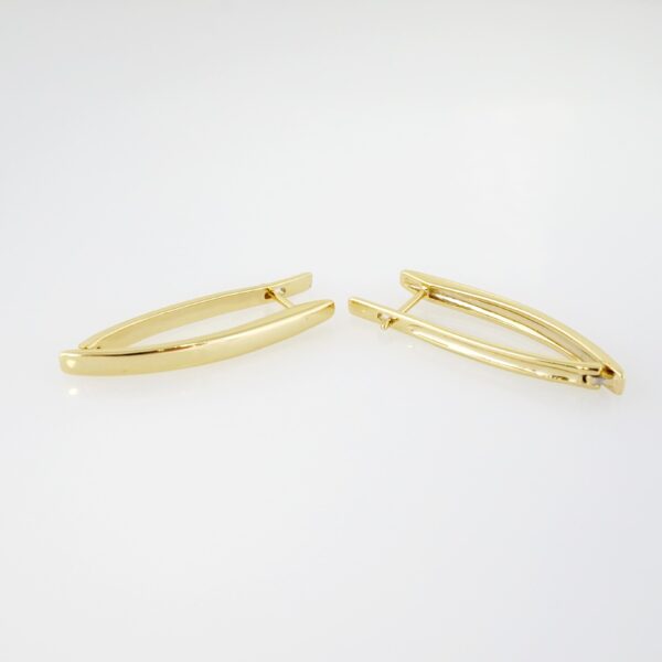 Arete de Acero Bañado en Oro 14k - EA066 - Imagen 2