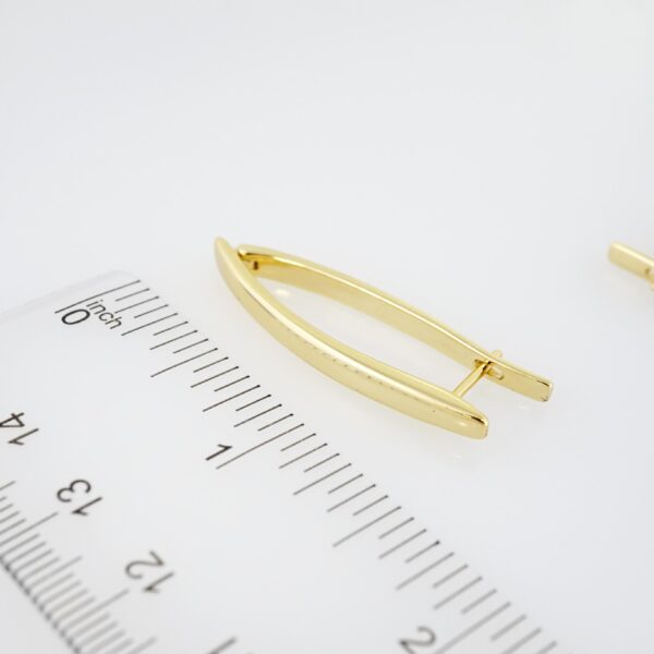 Arete de Acero Bañado en Oro 14k - EA066 - Imagen 3
