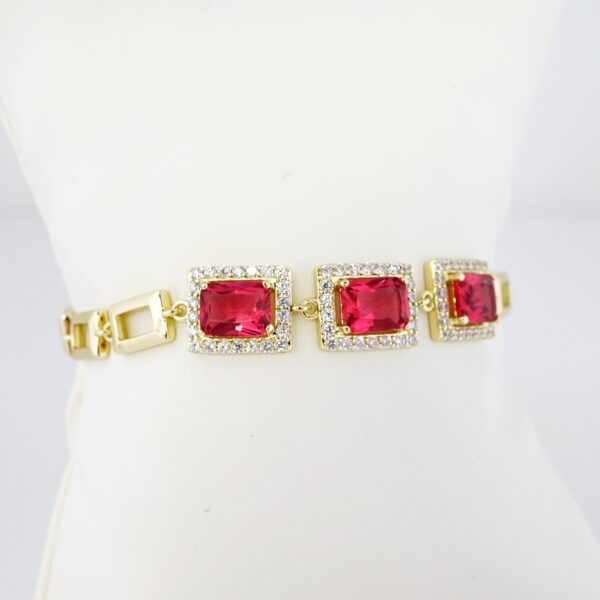 Brazalete de Acero Bañado en Oro 14k - BR048 - Imagen 2