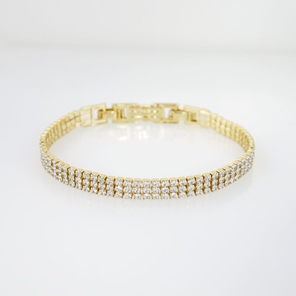 Brazalete de Acero Bañado en Oro 14k - BR047