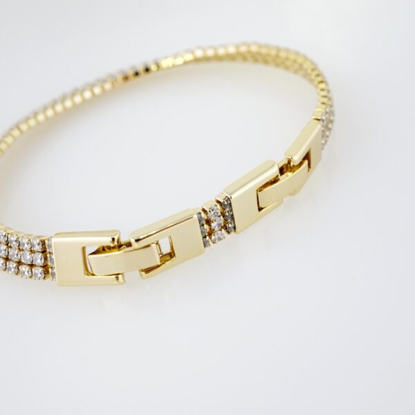 Brazalete de Acero Bañado en Oro 14k - BR047 - Imagen 3