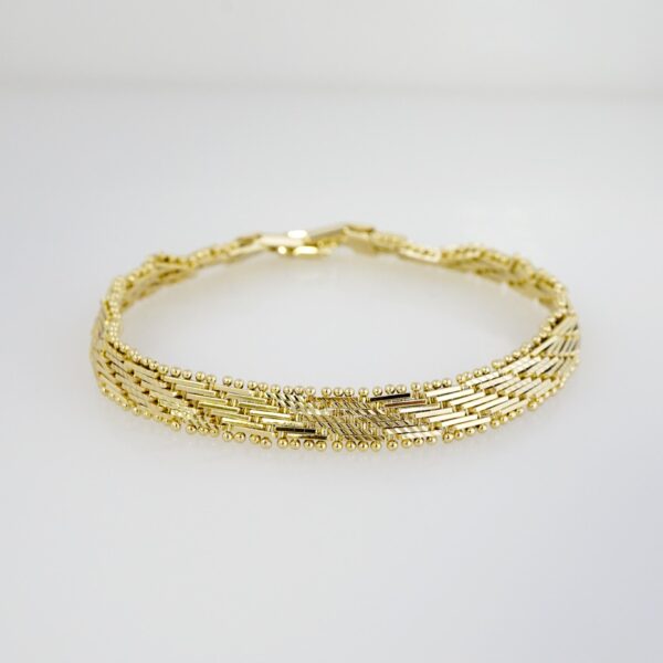 Brazalete de Acero Bañado en Oro 14k - BR049