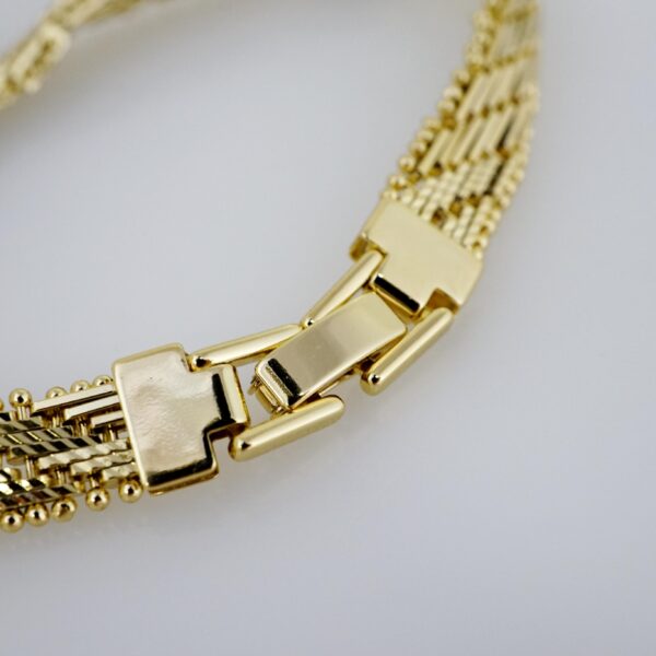 Brazalete de Acero Bañado en Oro 14k - BR049 - Imagen 3