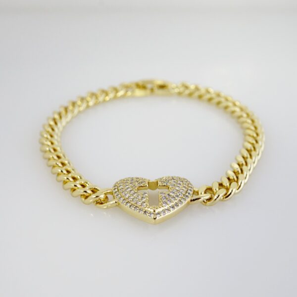 Brazalete de Acero Bañado en Oro 14k - BR046
