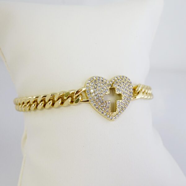 Brazalete de Acero Bañado en Oro 14k - BR046 - Imagen 2