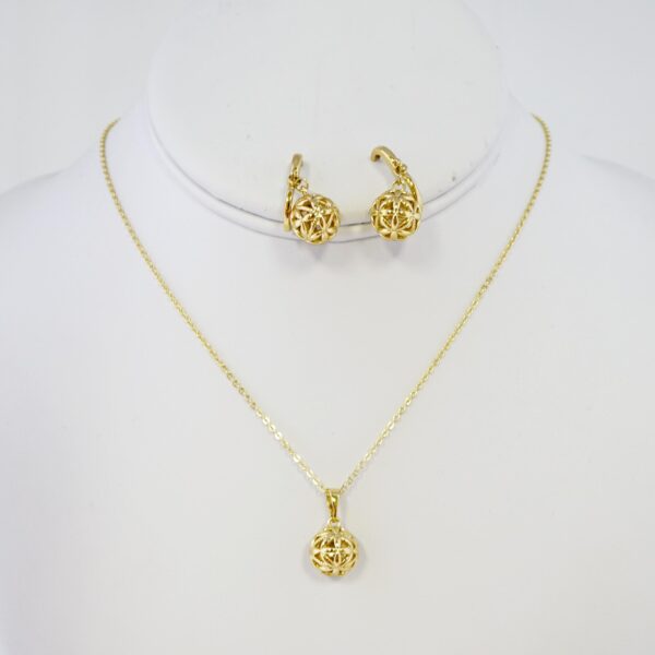 Set de Acero Inoxidable Bañado en Oro 14k - SET008