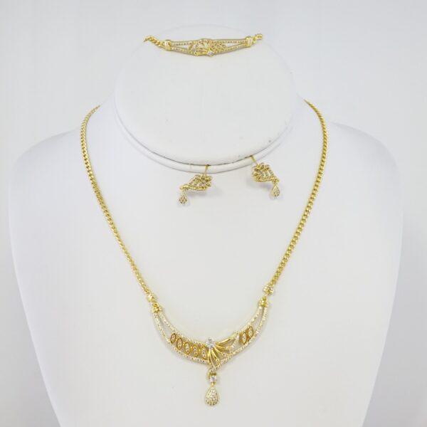 Set de Acero Inoxidable Bañado en Oro 14k - SET014