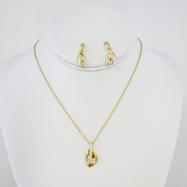 Set de Acero Inoxidable Bañado en Oro 14k - SET013