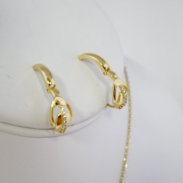 Set de Acero Inoxidable Bañado en Oro 14k - SET013 - Imagen 2