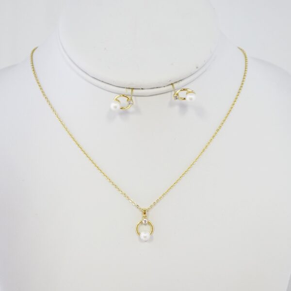 Set de Acero Inoxidable Bañado en Oro 14k - SET011