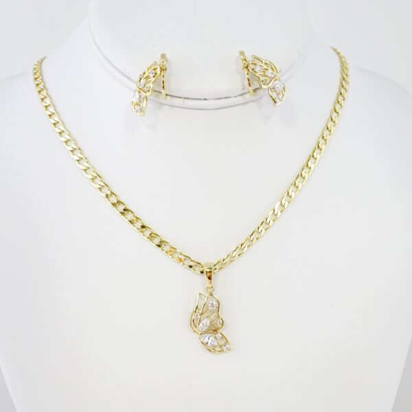 Set de Acero Inoxidable Bañado en Oro 14k - SET006