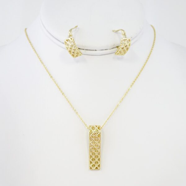 Set de Acero Inoxidable Bañado en Oro 14k - SET007