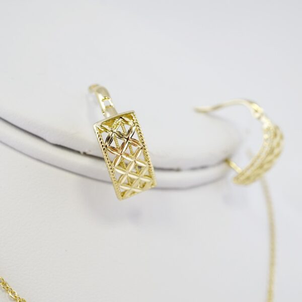 Set de Acero Inoxidable Bañado en Oro 14k - SET007 - Imagen 3