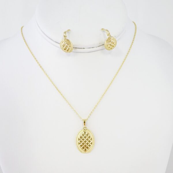 Set de Acero Inoxidable Bañado en Oro 14k - SET009