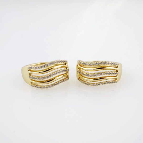 Arete de Acero Bañado en Oro 14k - EA387