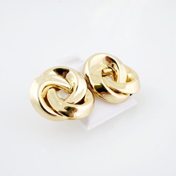 Arete de Acero Bañado en Oro 14k - EA396