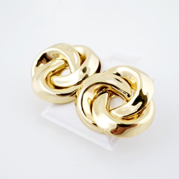 Arete de Acero Bañado en Oro 14k - EA396 - Imagen 2