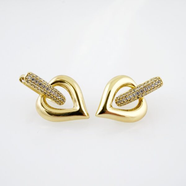 Arete de Acero Bañado en Oro 14k - EA392