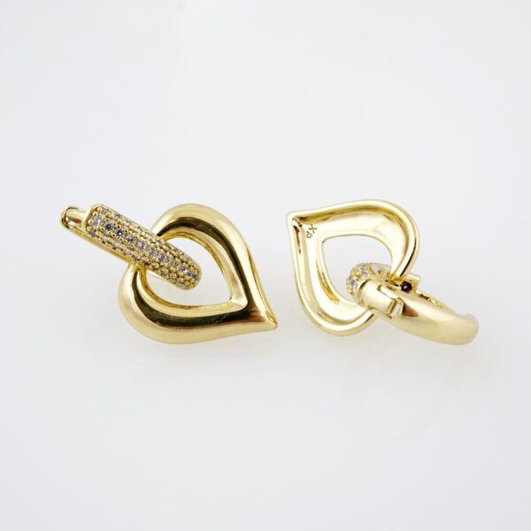 Arete de Acero Bañado en Oro 14k - EA392 - Imagen 2