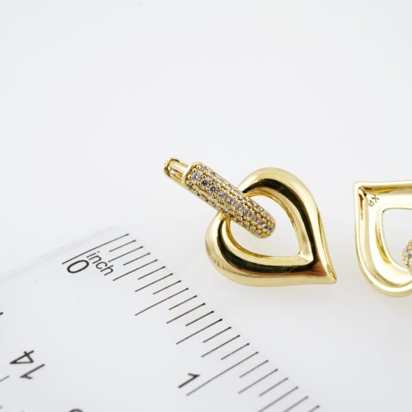 Arete de Acero Bañado en Oro 14k - EA392 - Imagen 3