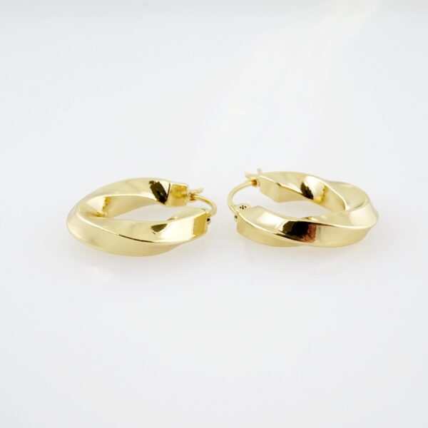 Arete de Acero Bañado en Oro 14k - EA124