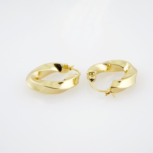 Arete de Acero Bañado en Oro 14k - EA124 - Imagen 2