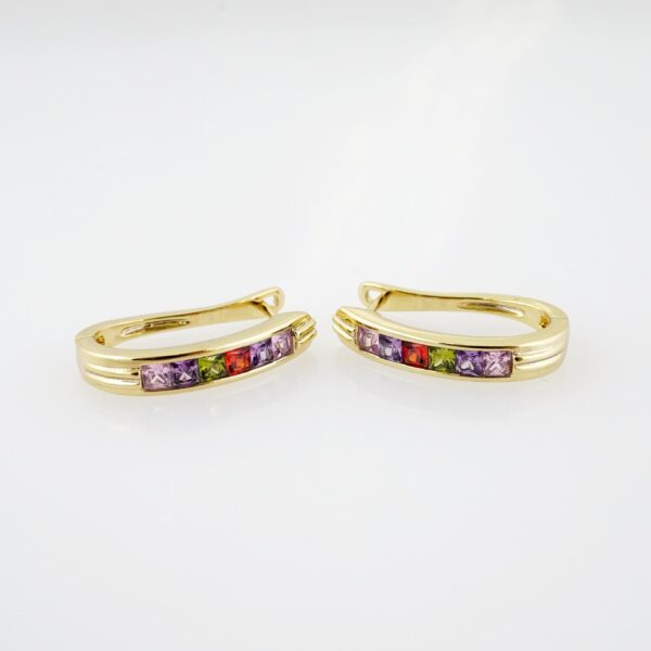 Arete de Acero Bañado en Oro 14k - EA123