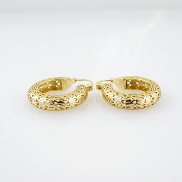 Arete de Acero Bañado en Oro 14k - EA103