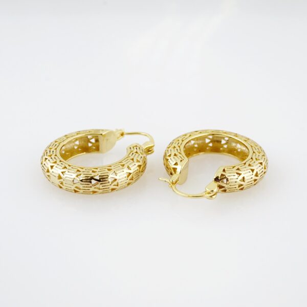 Arete de Acero Bañado en Oro 14k - EA103 - Imagen 2