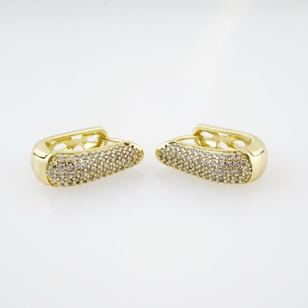 Arete de Acero Bañado en Oro 14k - EA104