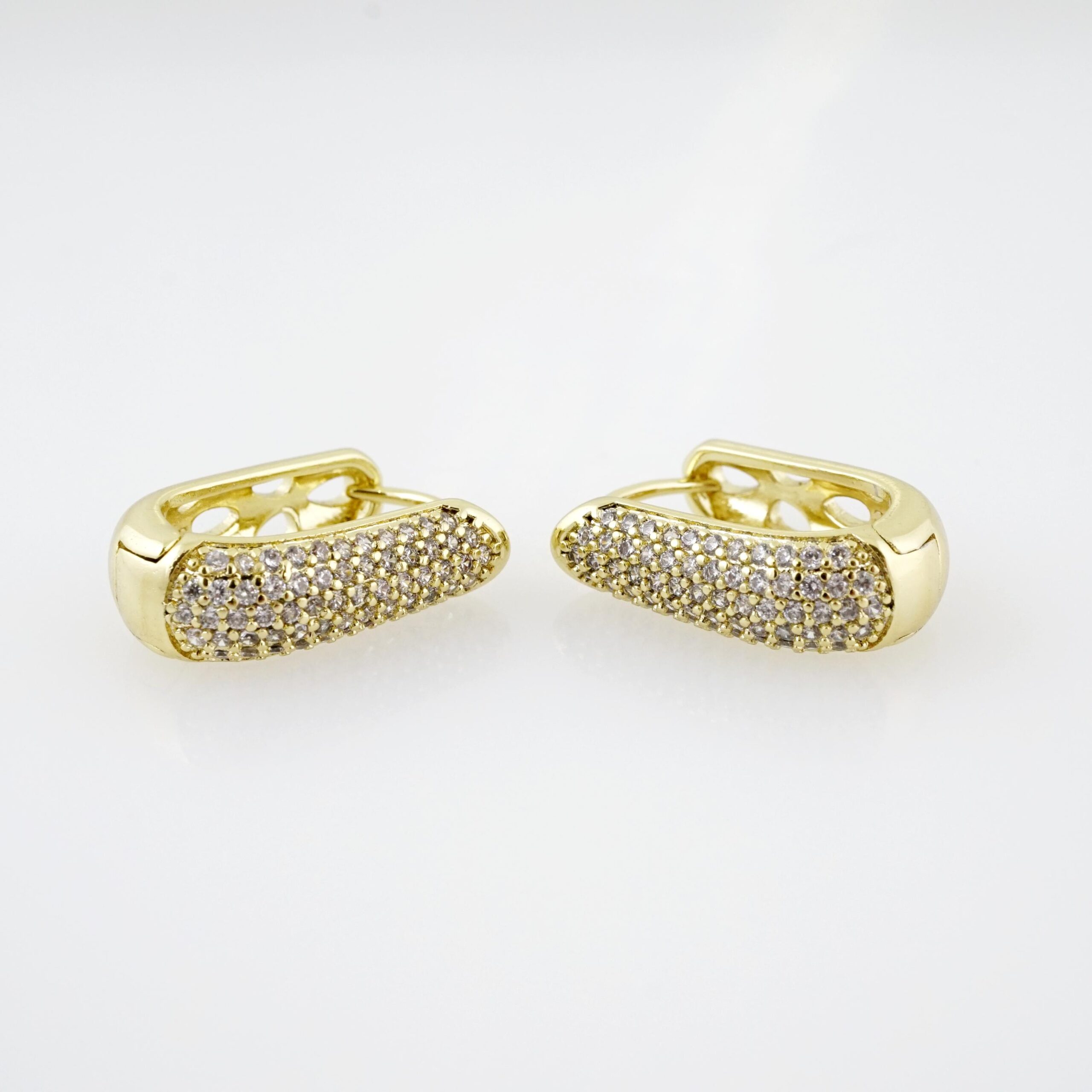 Arete de Acero Bañado en Oro 14k - EA104