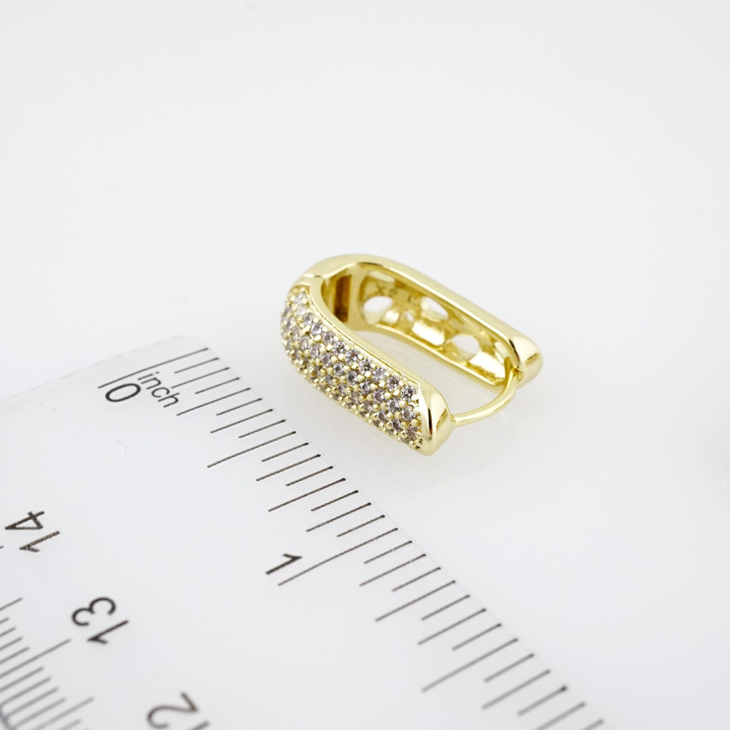 Arete de Acero Bañado en Oro 14k - EA104 - Imagen 3