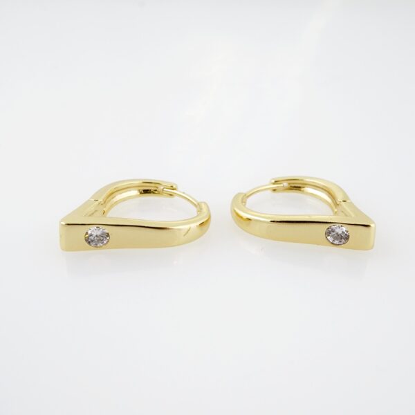 Arete de Acero Bañado en Oro 14k - EA134