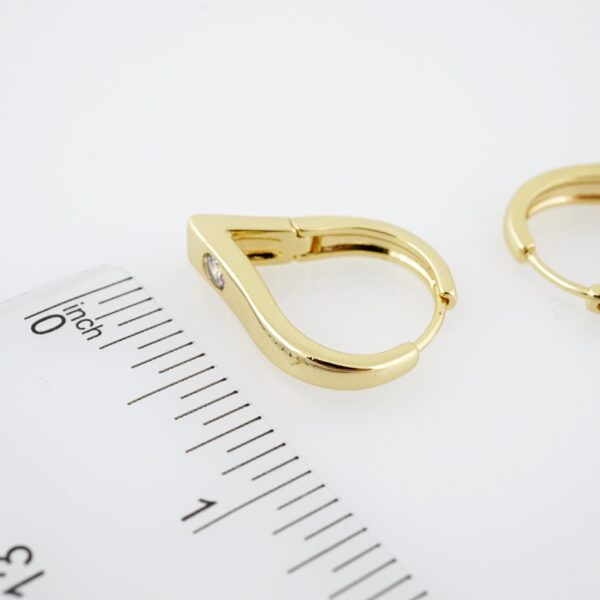 Arete de Acero Bañado en Oro 14k - EA134 - Imagen 3