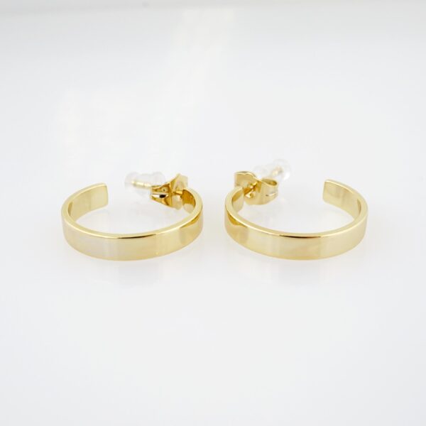 Arete de Acero Bañado en Oro 14k - EA136