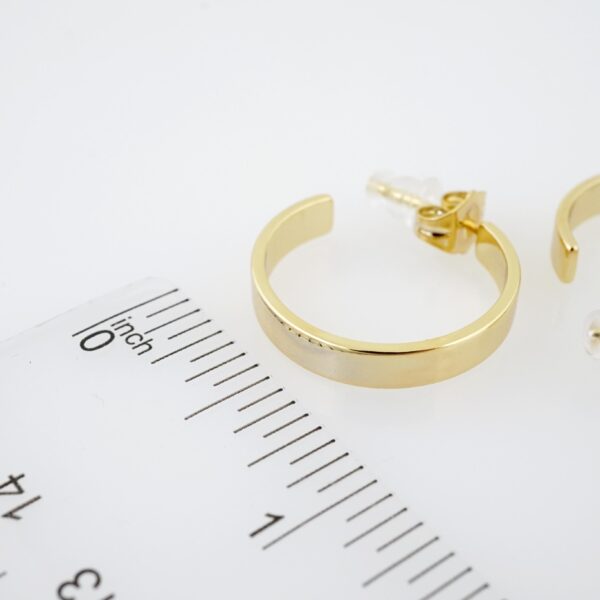 Arete de Acero Bañado en Oro 14k - EA136 - Imagen 3