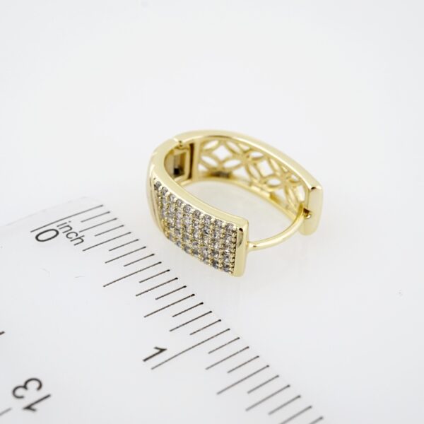 Arete de Acero Bañado en Oro 14k - EA403 - Imagen 3