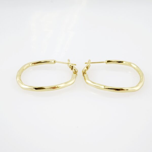 Arete de Acero Bañado en Oro 14k - EA058