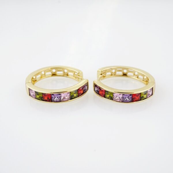 Arete de Acero Bañado en Oro 14k - EA390