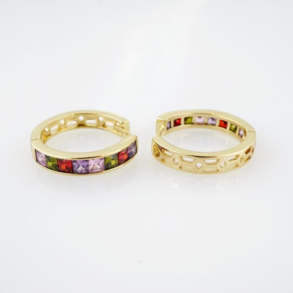 Arete de Acero Bañado en Oro 14k - EA390 - Imagen 2