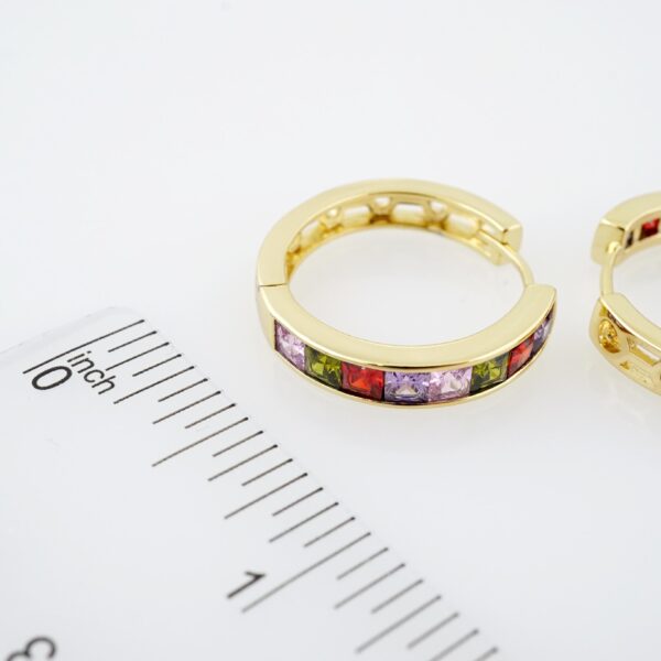 Arete de Acero Bañado en Oro 14k - EA390 - Imagen 3