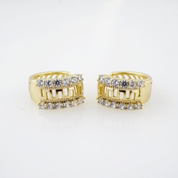 Arete de Acero Bañado en Oro 14k - EA174