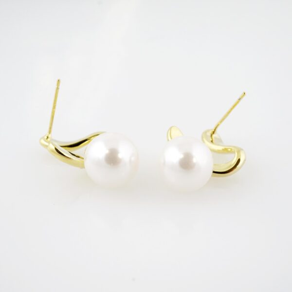 Arete de Acero Bañado en Oro 14k - EA150