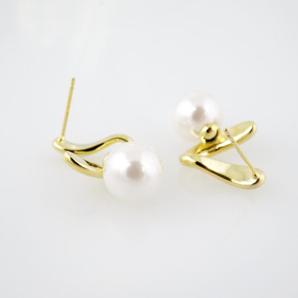 Arete de Acero Bañado en Oro 14k - EA150 - Imagen 2
