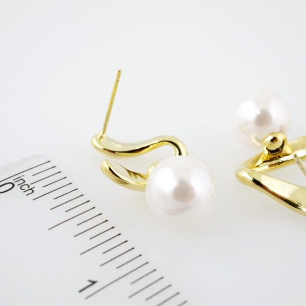 Arete de Acero Bañado en Oro 14k - EA150 - Imagen 3
