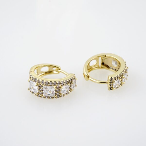 Arete de Acero Bañado en Oro 14k - EA152 - Imagen 2