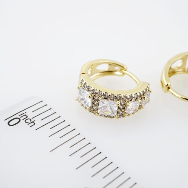 Arete de Acero Bañado en Oro 14k - EA152 - Imagen 3